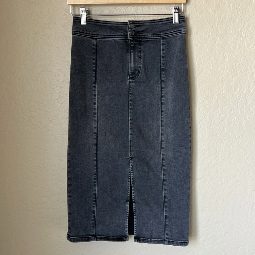 We the free grey Maddie Jean pencil  skirt